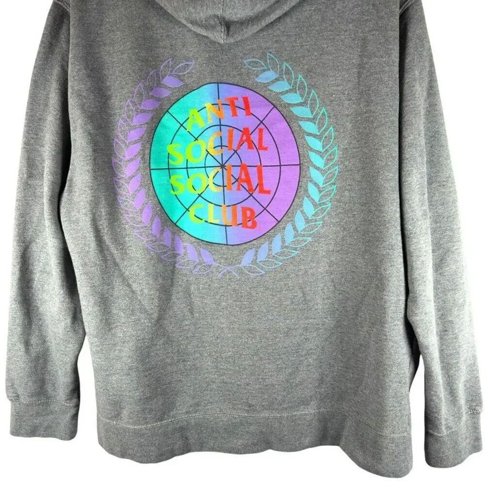 Anti Social Social Club 2021 Gunmetal Heather New World Boredom Hoodie Men’s M - Picture 12 of 14